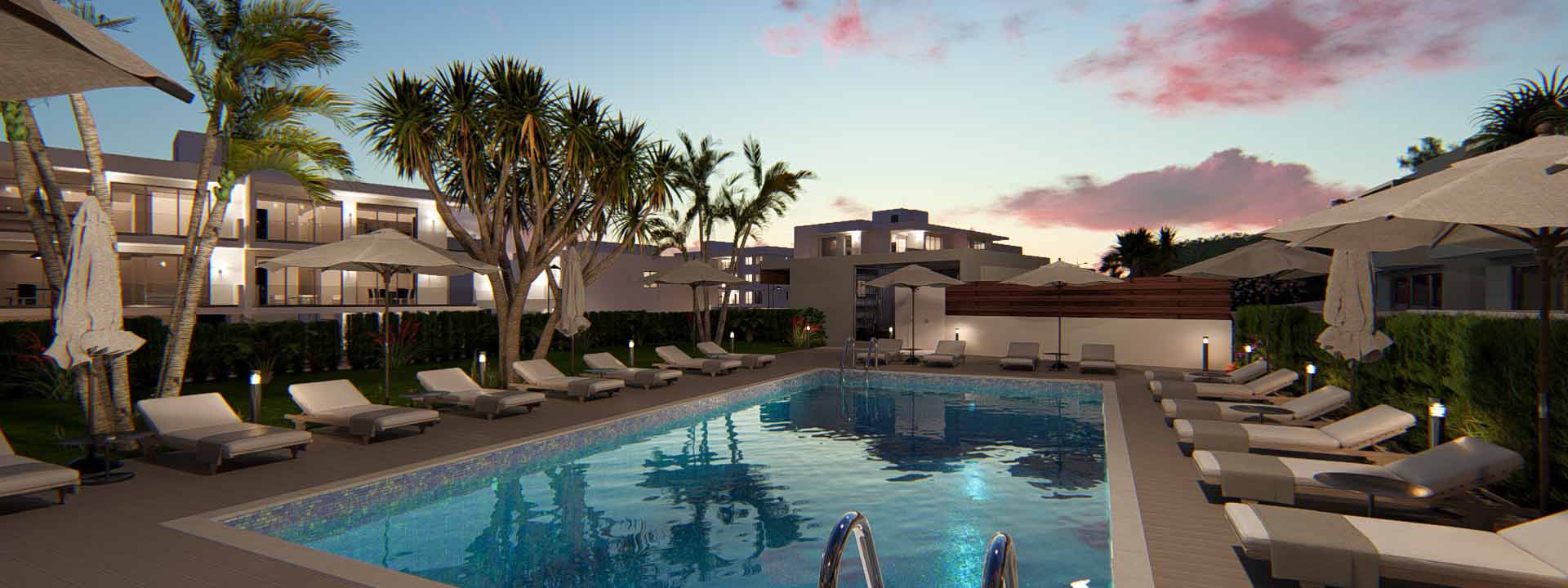 0 4.6 Communal Swimming Pool Night