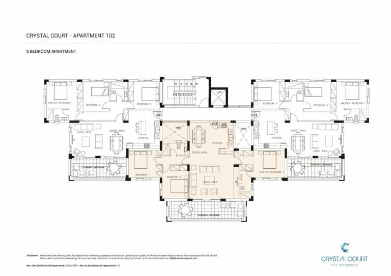Crystal Court Apartment 102 Floor Plans
