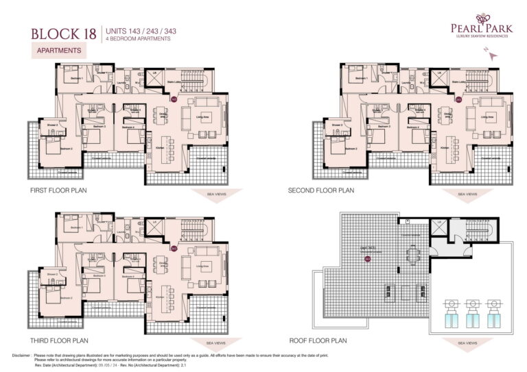 Pearl Park BLK 18 - Fist Second Third and Roof plan